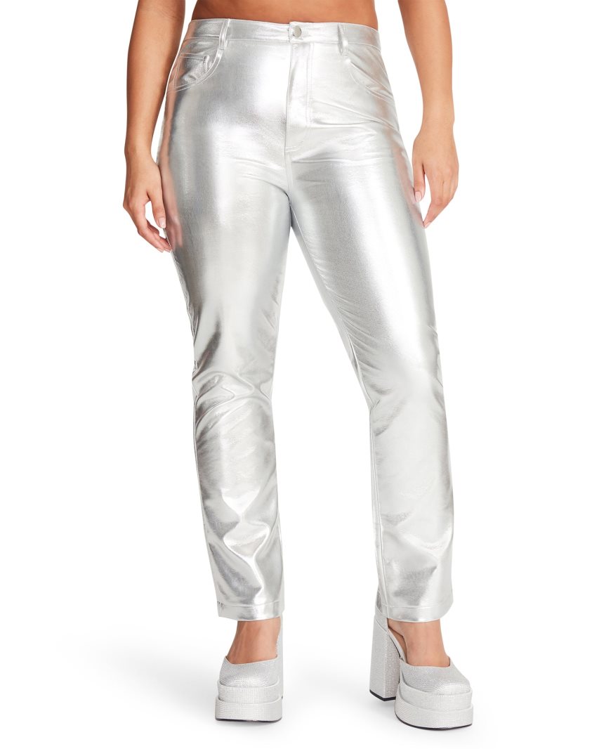 Silver Steve Madden Josie Women's Pants | PH 9781TO16